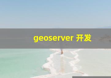 geoserver 开发